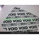 50#黑色半轉VOID已開封、銅版紙標簽、防拆材料、防揭材料