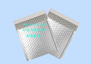 定做防震運輸包裝袋，銀色鍍鋁膜復合氣泡袋，東莞精美氣泡信封圖